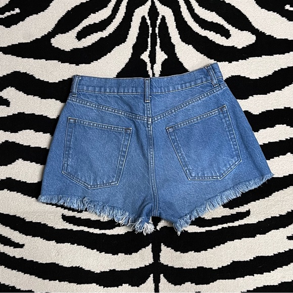 Reformation Dixie High Waist Denim Cutoff Jean Shorts Size 26 - Picture 5 of 12